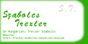 szabolcs trexler business card